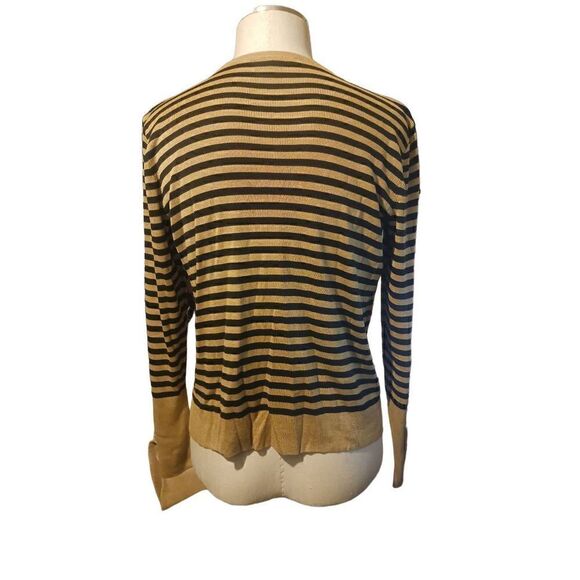 Eileen Fisher striped knit sweater tinsel silk - Picture 2 of 3